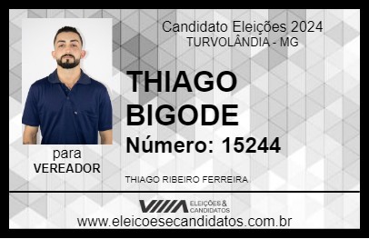 Candidato THIAGO BIGODE 2024 - TURVOLÂNDIA - Eleições