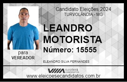 Candidato LEANDRO MOTORISTA 2024 - TURVOLÂNDIA - Eleições