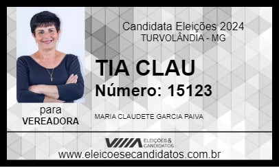 Candidato TIA CLAU 2024 - TURVOLÂNDIA - Eleições