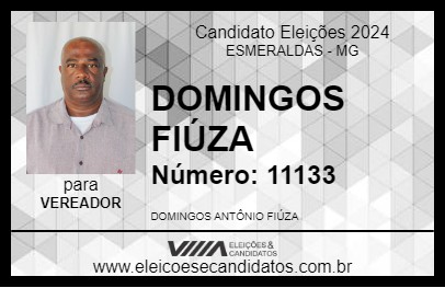 Candidato DOMINGOS FIÚZA 2024 - ESMERALDAS - Eleições