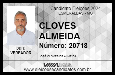 Candidato CLOVES ALMEIDA 2024 - ESMERALDAS - Eleições