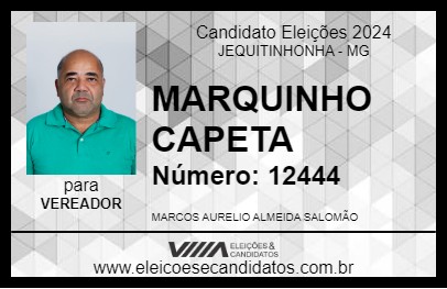 Candidato MARQUINHO CAPETA 2024 - JEQUITINHONHA - Eleições