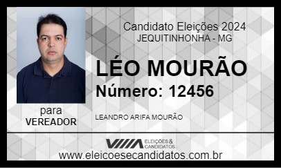 Candidato LÉO MOURÃO 2024 - JEQUITINHONHA - Eleições