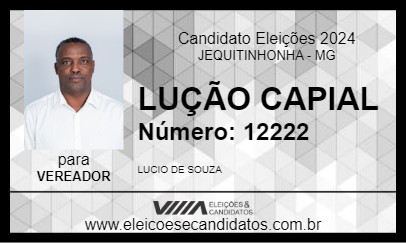 Candidato LUÇÃO CAPIAL 2024 - JEQUITINHONHA - Eleições