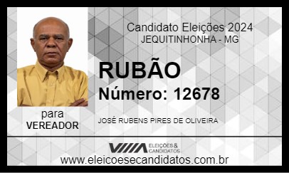 Candidato RUBÃO 2024 - JEQUITINHONHA - Eleições