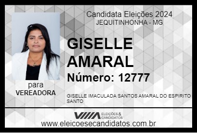 Candidato GISELLE AMARAL  2024 - JEQUITINHONHA - Eleições