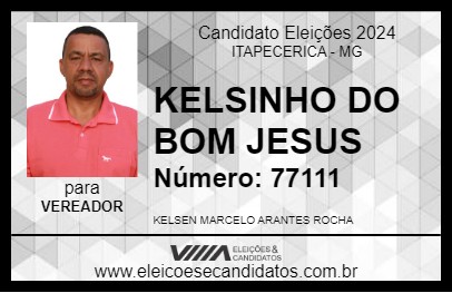 Candidato KELSINHO DO BOM JESUS 2024 - ITAPECERICA - Eleições