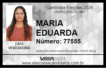 Candidato MARIA EDUARDA 2024 - ITAPECERICA - Eleições