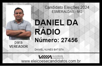 Candidato DANIEL DA RÁDIO 2024 - ESMERALDAS - Eleições