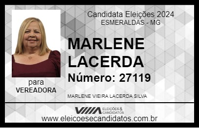 Candidato MARLENE LACERDA 2024 - ESMERALDAS - Eleições