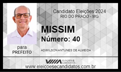 Candidato MISSIM 2024 - RIO DO PRADO - Eleições