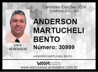 Candidato ANDERSON MARTUCHELI BENTO 2024 - ESMERALDAS - Eleições