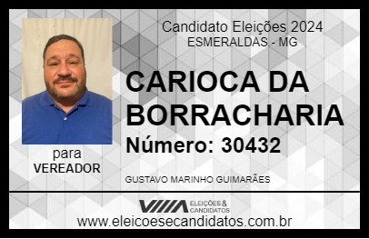 Candidato CARIOCA DA BORRACHARIA 2024 - ESMERALDAS - Eleições