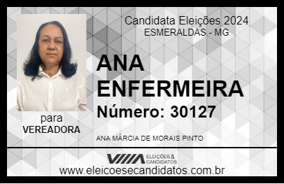 Candidato ANA ENFERMEIRA 2024 - ESMERALDAS - Eleições