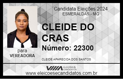 Candidato CLEIDE FILHA DO CAIO 2024 - ESMERALDAS - Eleições