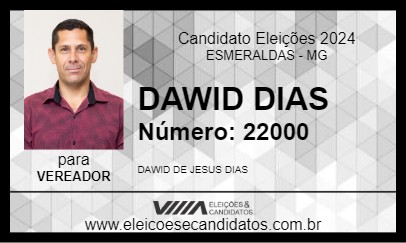 Candidato DAWID DIAS 2024 - ESMERALDAS - Eleições