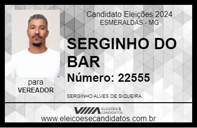 Candidato SERGINHO DO BAR 2024 - ESMERALDAS - Eleições