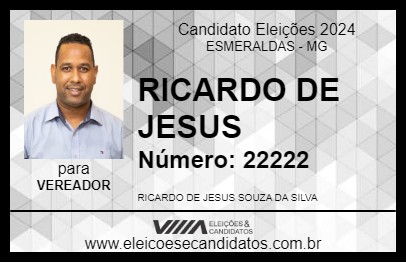 Candidato RICARDO DE JESUS 2024 - ESMERALDAS - Eleições