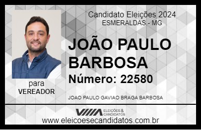 Candidato JOÃO PAULO BARBOSA 2024 - ESMERALDAS - Eleições