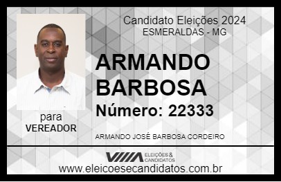 Candidato ARMANDO BARBOSA 2024 - ESMERALDAS - Eleições