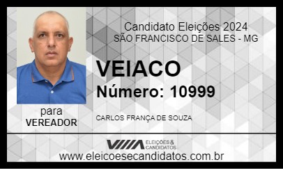 Candidato VEIACO 2024 - SÃO FRANCISCO DE SALES - Eleições