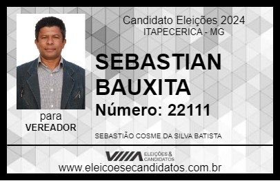 Candidato SEBASTIAN BAUXITA 2024 - ITAPECERICA - Eleições