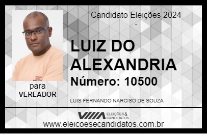 Candidato LUIZ DO ALEXANDRIA 2024 - ESMERALDAS - Eleições