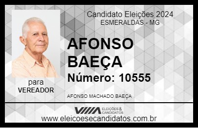 Candidato AFONSO BAEÇA 2024 - ESMERALDAS - Eleições