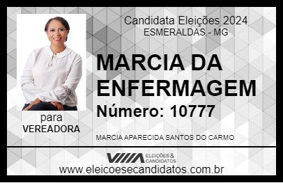 Candidato MARCIA DA ENFERMAGEM 2024 - ESMERALDAS - Eleições