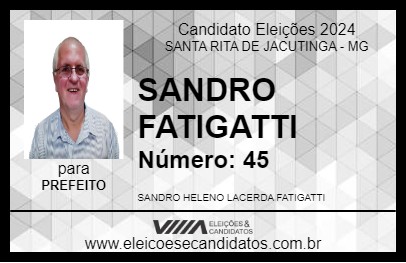 Candidato SANDRO FATIGATTI 2024 - SANTA RITA DE JACUTINGA - Eleições