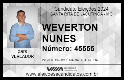 Candidato WEVERTON NUNES 2024 - SANTA RITA DE JACUTINGA - Eleições