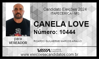 Candidato CANELA LOVE 2024 - ITAPECERICA - Eleições