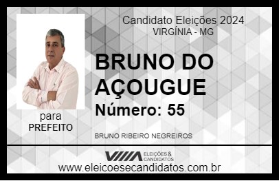 Candidato BRUNO DO AÇOUGUE 2024 - VIRGÍNIA - Eleições