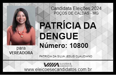 Candidato PATRÍCIA DA DENGUE 2024 - POÇOS DE CALDAS - Eleições