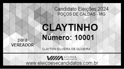 Candidato CLAYTINHO 2024 - POÇOS DE CALDAS - Eleições