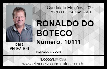 Candidato RONALDO DO BOTECO 2024 - POÇOS DE CALDAS - Eleições