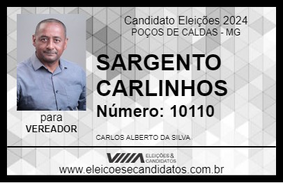 Candidato SARGENTO CARLINHOS 2024 - POÇOS DE CALDAS - Eleições