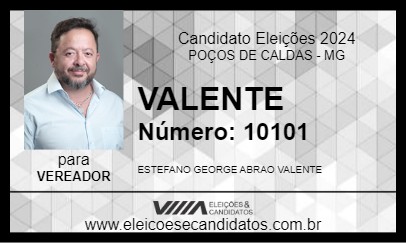 Candidato VALENTE 2024 - POÇOS DE CALDAS - Eleições