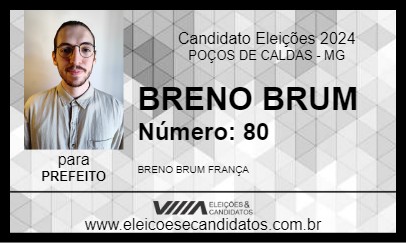 Candidato BRENO BRUM 2024 - POÇOS DE CALDAS - Eleições