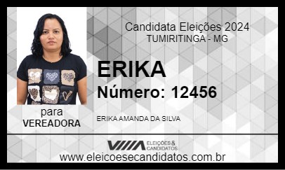 Candidato ERIKA 2024 - TUMIRITINGA - Eleições