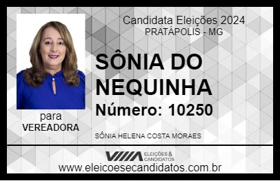 Candidato SÔNIA DO NEQUINHA 2024 - PRATÁPOLIS - Eleições