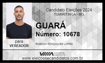 Candidato GUARÁ 2024 - TUMIRITINGA - Eleições