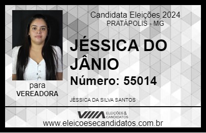 Candidato JÉSSICA DO JÂNIO 2024 - PRATÁPOLIS - Eleições