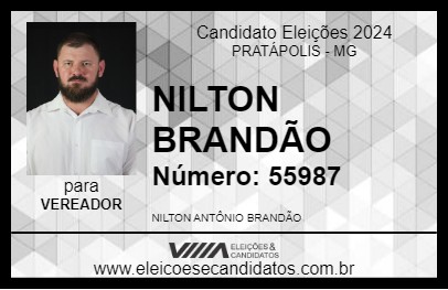 Candidato NILTON BRANDÃO 2024 - PRATÁPOLIS - Eleições