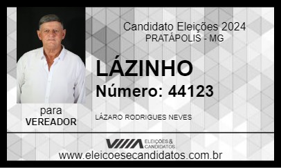 Candidato LÁZINHO 2024 - PRATÁPOLIS - Eleições