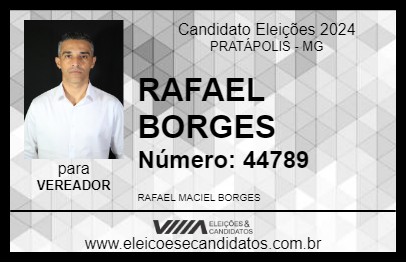 Candidato RAFAEL BORGES 2024 - PRATÁPOLIS - Eleições