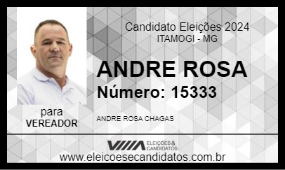 Candidato ANDRE ROSA 2024 - ITAMOGI - Eleições