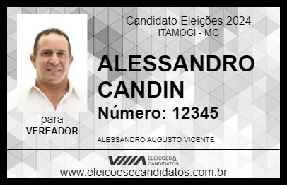 Candidato ALESSANDRO CANDIN 2024 - ITAMOGI - Eleições