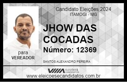 Candidato JHOW DAS COCADAS 2024 - ITAMOGI - Eleições