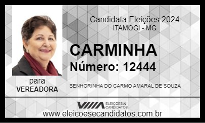 Candidato CARMINHA 2024 - ITAMOGI - Eleições